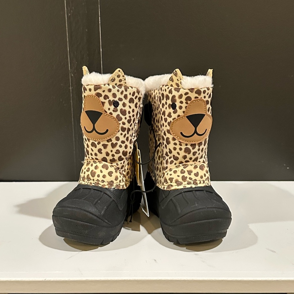 Cat & Jack  Kids' Leopard Print Winter Boots